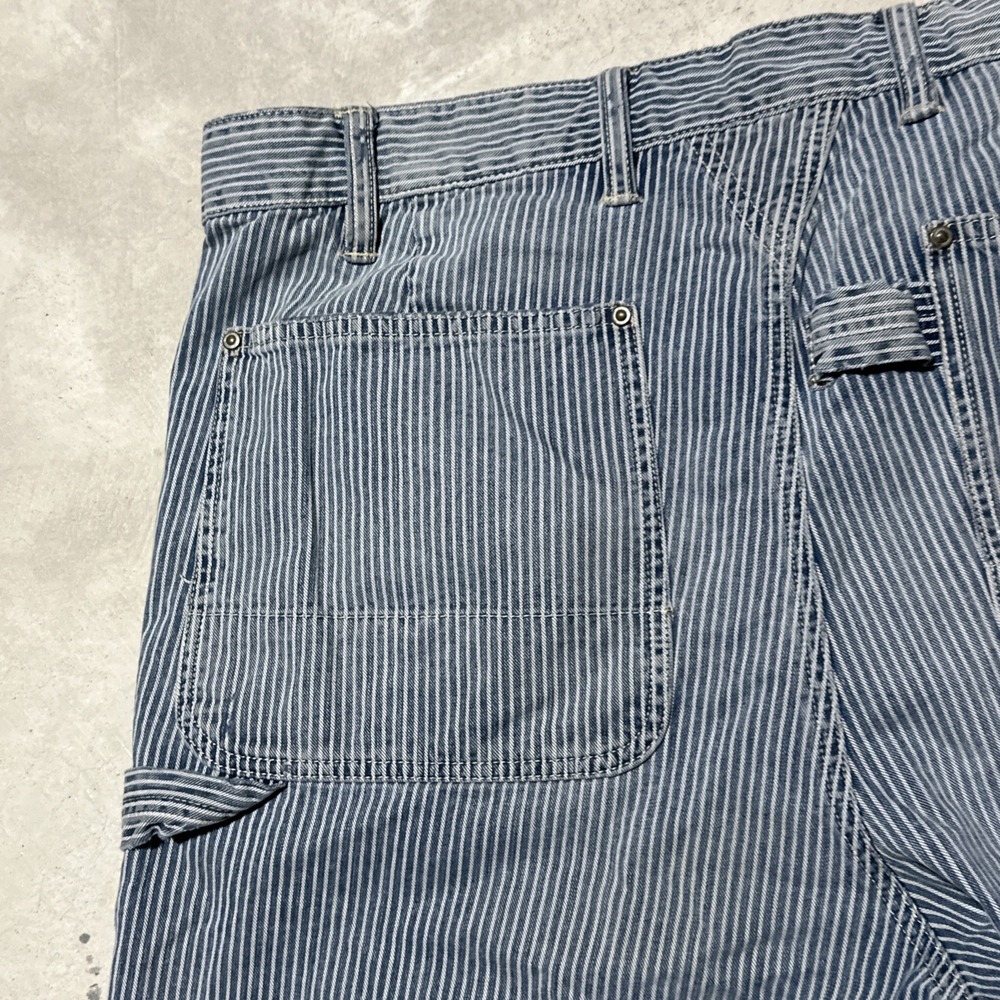 Polo Ralph Lauren Hickory Stripe Naval Clothing Carpenter SZ 38 Denim Shorts - Picture 11 of 12